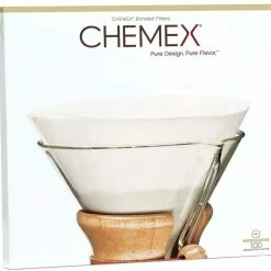 Chemex Unfolded Circles Paper Filters For 6, 8 And 10 Cup Coffee Maker, 100 Pcs