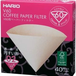 Hario V60 Misarashi Size 02 Brown Coffee Paper Filters Box