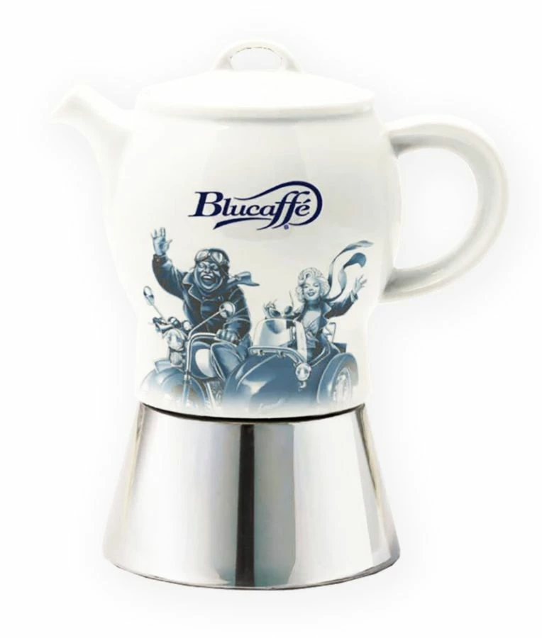 Lucaffé Blucaffé 4 Cup Moka Pot 1 Lucaffé Blucaffé 4 Cup Moka Pot