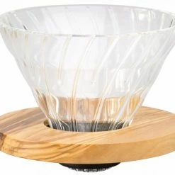 Hario Olive Wood V60 Glass Dripper Size 02