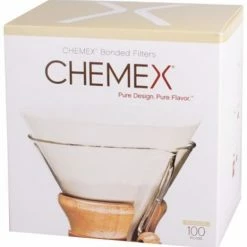 Chemex Pre-folded Circles Paper Coffee Filters For 6, 8 And 10 Cup Coffeemaker, 100 Pcs