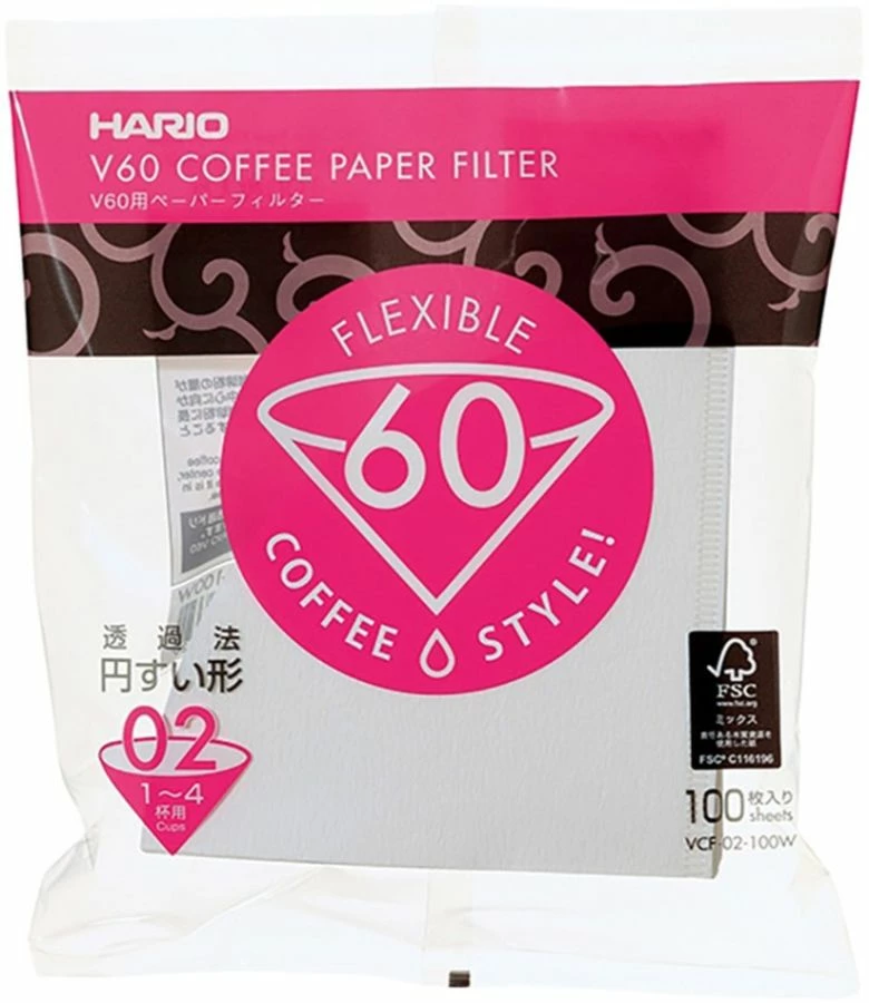 Hario V60 Size 02 Coffee Paper Filters, 100 Pcs 1 Hario V60 Size 02 Coffee Paper Filters, 100 Pcs