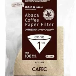 CAFEC ABACA Cone-Shaped Filter Paper 1 Cup