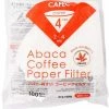 CAFEC ABACA Cone-Shaped Filter Paper 4 Cup, White 100 Pcs