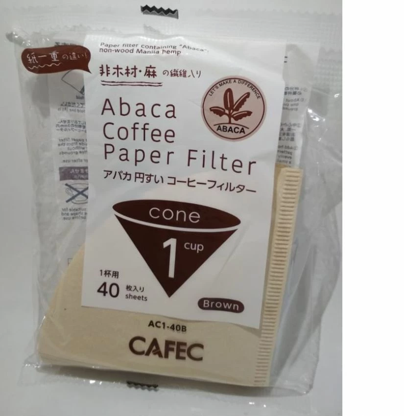 CAFEC ABACA Cone-Shaped Filter Paper 1 Cup 1 CAFEC ABACA Cone-Shaped Filter Paper 1 Cup
