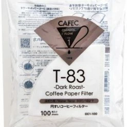 CAFEC Dark Roast T-83 Coffee Paper Filter 1 Cup, 100 Pcs