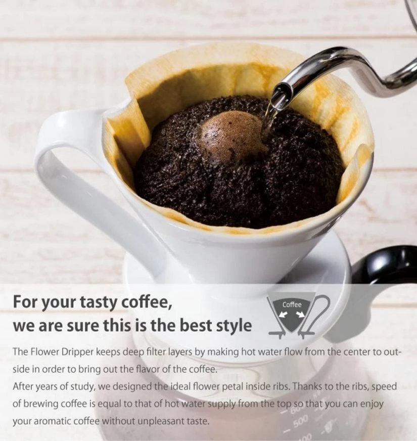 CAFEC Arita Ware Flower Dripper 1 Cup 5 CAFEC Arita Ware Flower Dripper 1 Cup - Image 5