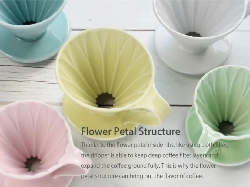 CAFEC Arita Ware Flower Dripper 4 Cup 5 CAFEC Arita Ware Flower Dripper 4 Cup - Image 5