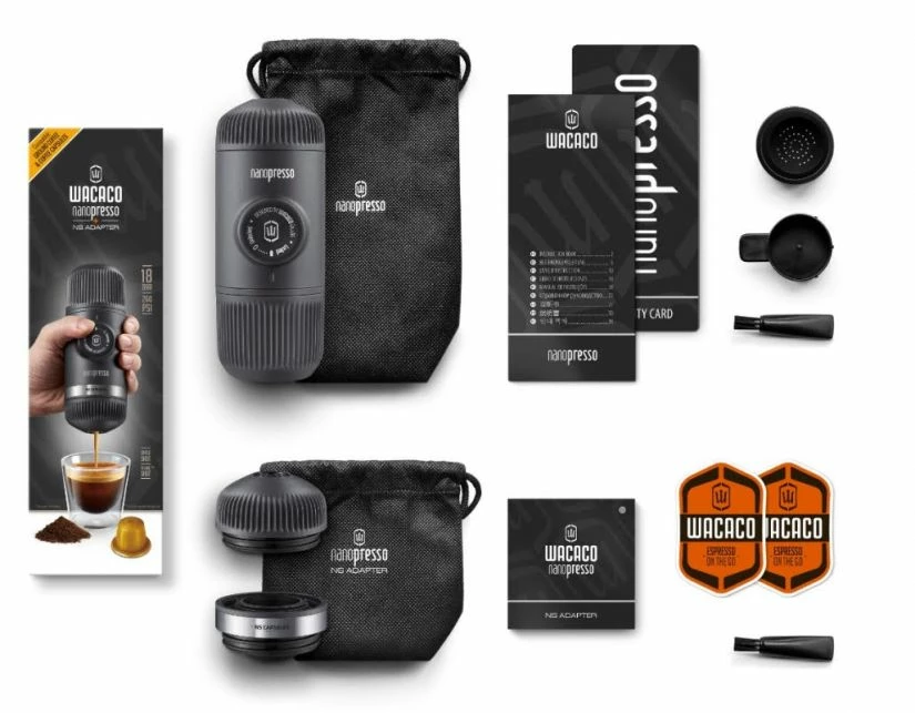 Wacaco Nanopresso Portable Espresso Maker + NS Adaptor + Bag, Grey 3 Wacaco Nanopresso Portable Espresso Maker + NS Adaptor + Bag, Grey - Image 3