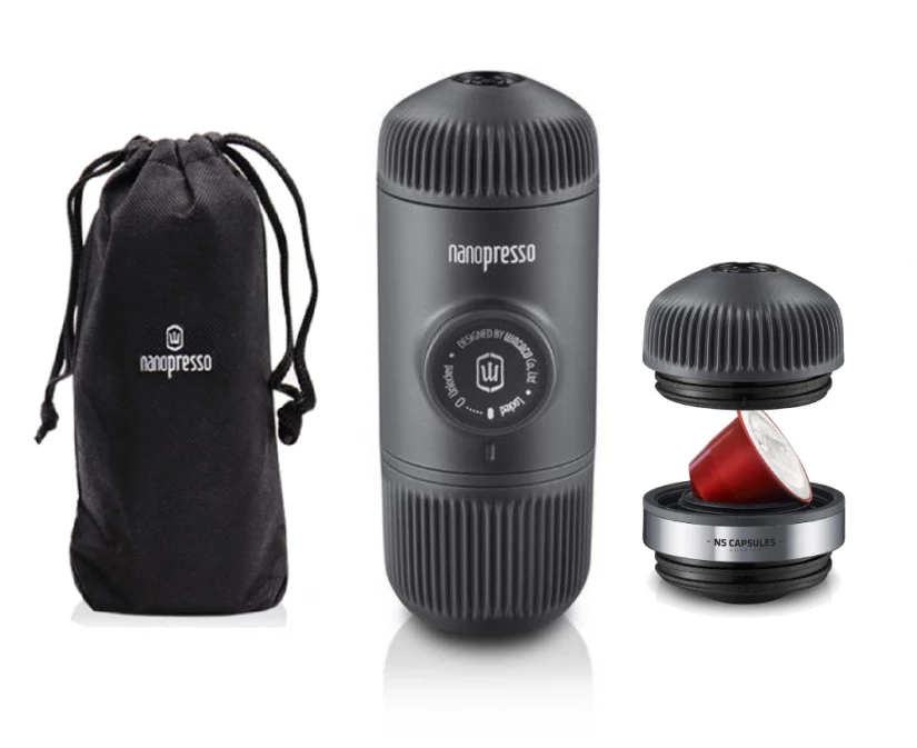 Wacaco Nanopresso Portable Espresso Maker + NS Adaptor + Bag, Grey 2 Wacaco Nanopresso Portable Espresso Maker + NS Adaptor + Bag, Grey - Image 2